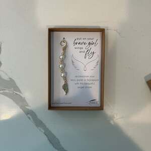 Thoughtful Little Angels Protect Me Angel Pin with Greeting Card